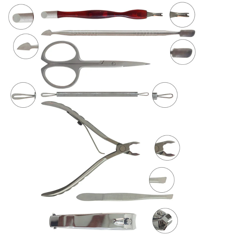 Glamorous Face 13 Pieces Professional Mani Pedi Tool Kit