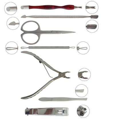 Glamorous Face 13 Pieces Professional Mani Pedi Tool Kit