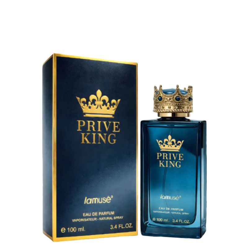LA MUSE Prive King by Lamuse Eau de Parfum 100ml - Long Lasting Fresh Woody Aromatic Fragrance Perfume for Men Luxury Strong 