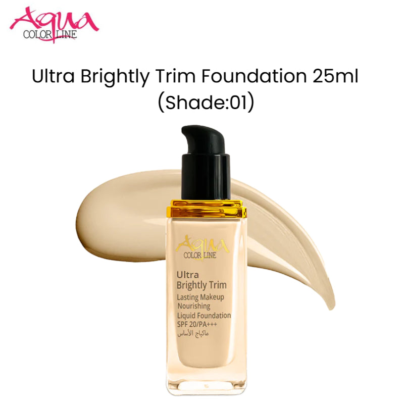 Aqua Color Line Ultra Brightly Trim Foundation 25ml (Shade:01)