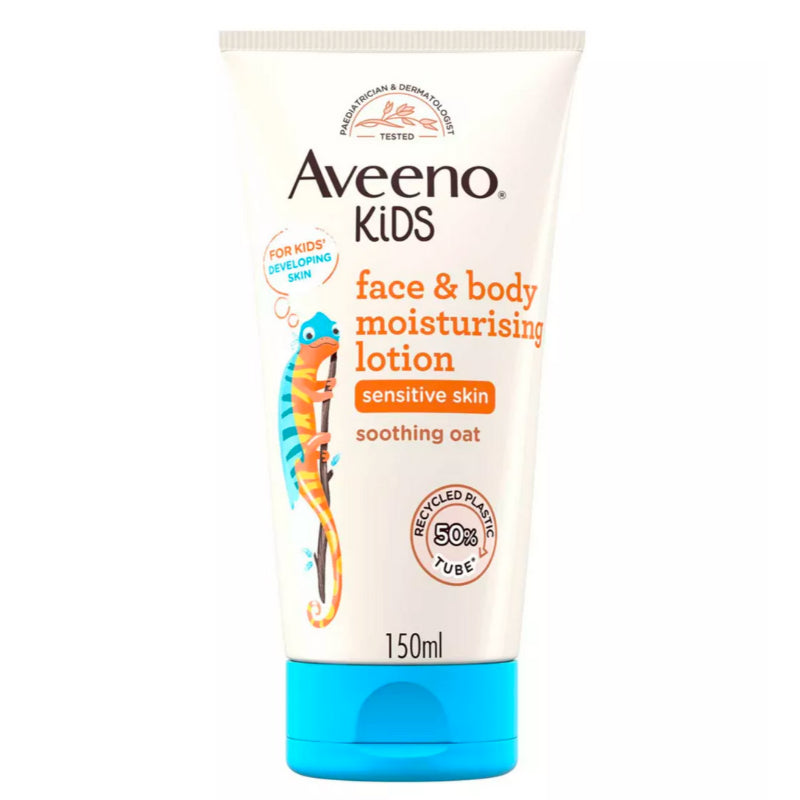 Aveeno Kids Face & Body Moisturising Lotion 150ml – Soothing Oat Formula for Sensitive Skin