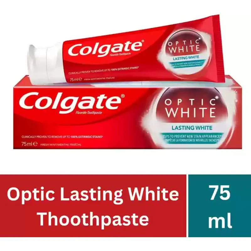 Colgate Optic White Lasting White Toothpaste 75ml Brightening & Stain-Fighting Formula
