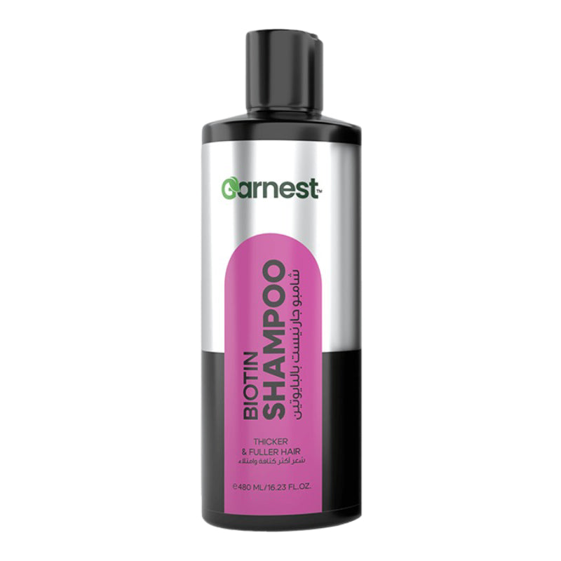 Garnest Biotin Shampoo Thicker & Fuller Hair 480ml - Strengthening Hair Care for Volume, Growth & Healthy Shine