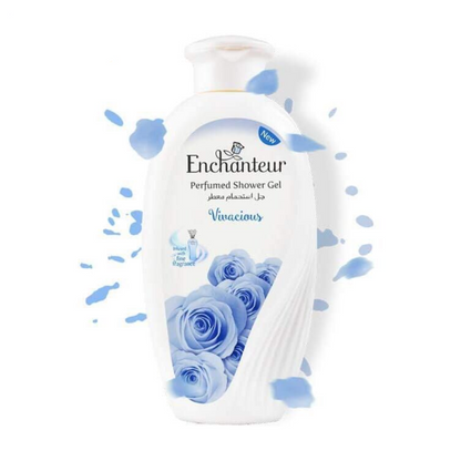 Enchanteur Vivacious Perfumed Shower Gel 250ml - Deep Cleansing Moisturizing Body Wash with Long Lasting Floral Fragrance for