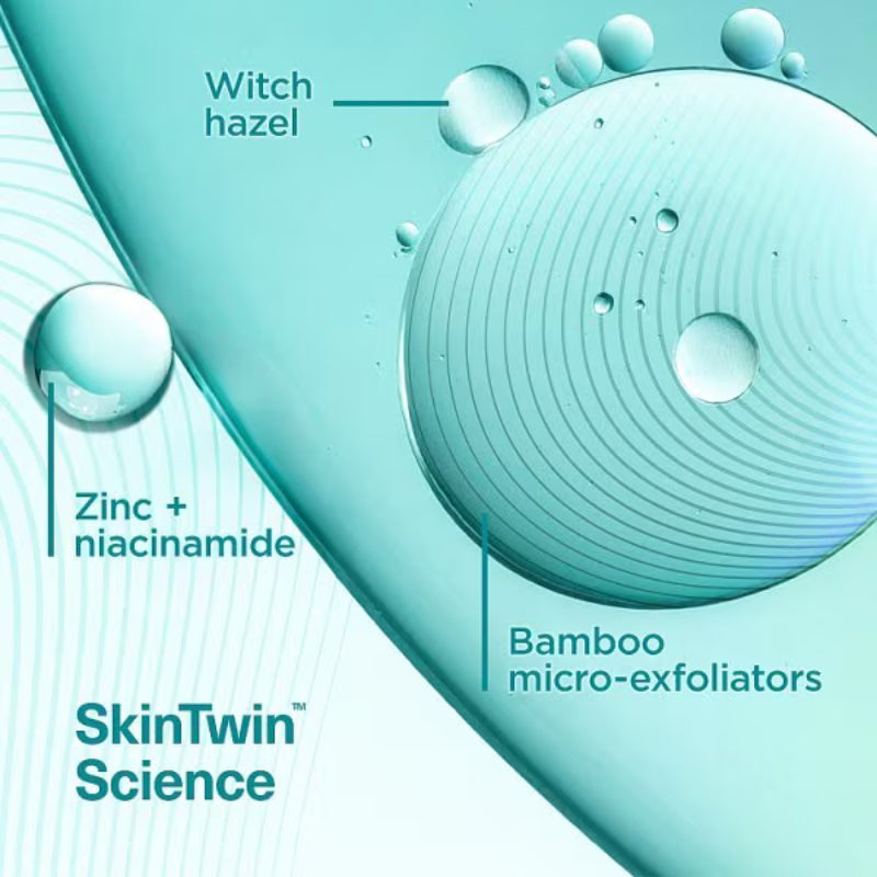 Simple Clear Pore Scrub 3% Witch Hazel + Zinc + Bamboo Micro-Exfoliators 150ml - Daily Skin Detox & Deep Pore Cleansing Face 