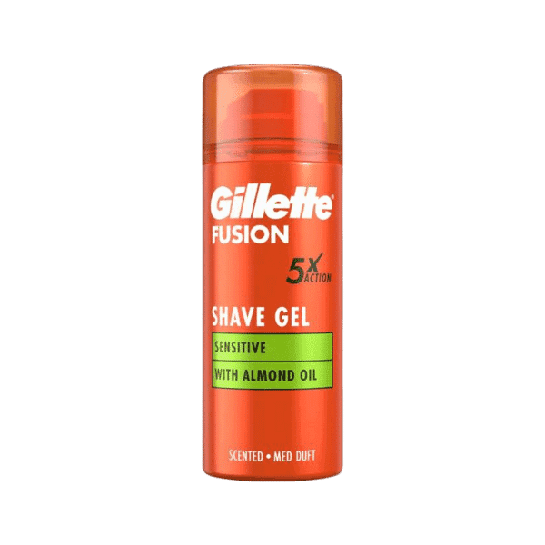 Gillette Fusion 5x Action Shave Gel Sensitive With Almond Oil Scented Med Duft 75ml