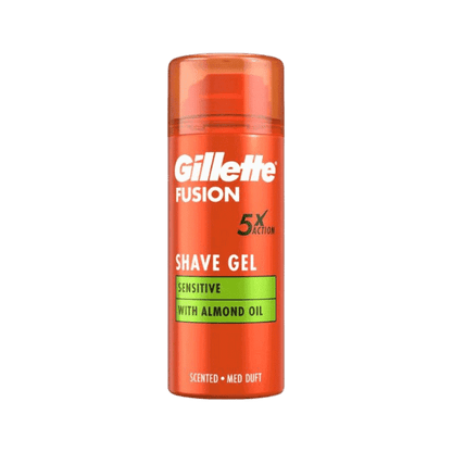Gillette Fusion 5x Action Shave Gel Sensitive With Almond Oil Scented Med Duft 75ml