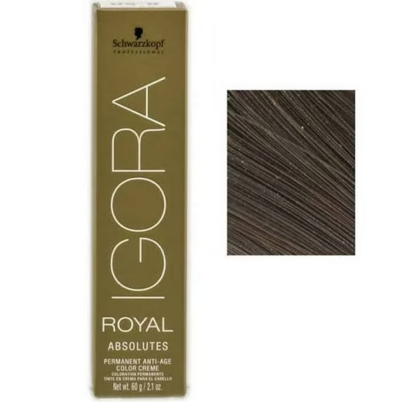Schwarzkopf Igora Royal Absolutes 4-60 Medium Brown Chocolate Natural Hair Color 60ml Rich Coverage & Long-Lasting Color