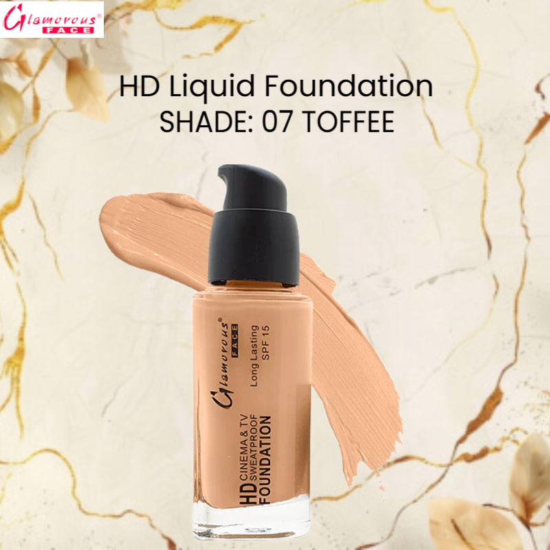 Glamorous Face HD Liquid Foundation (07 TOFFEE)