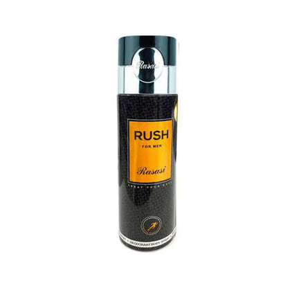 Rasasi Rush for Men Deodorant Body Spray 200ml - Long Lasting Fresh Masculine Fragrance for Daily Use