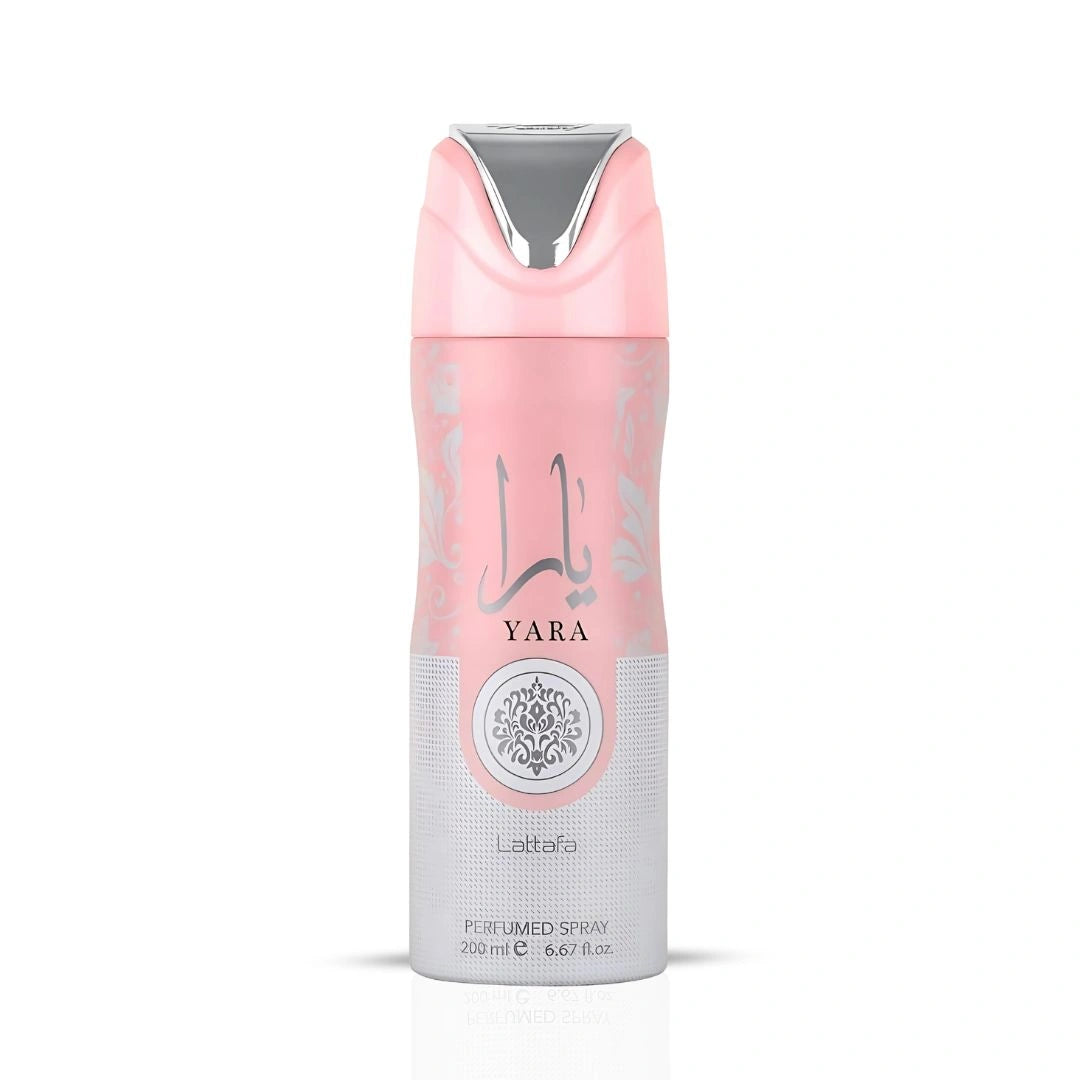 Yara Pink Women Deodorant Spray 200ml + Washwashah Deodorant Spray 200ml by Lattafa (Pack of 2)