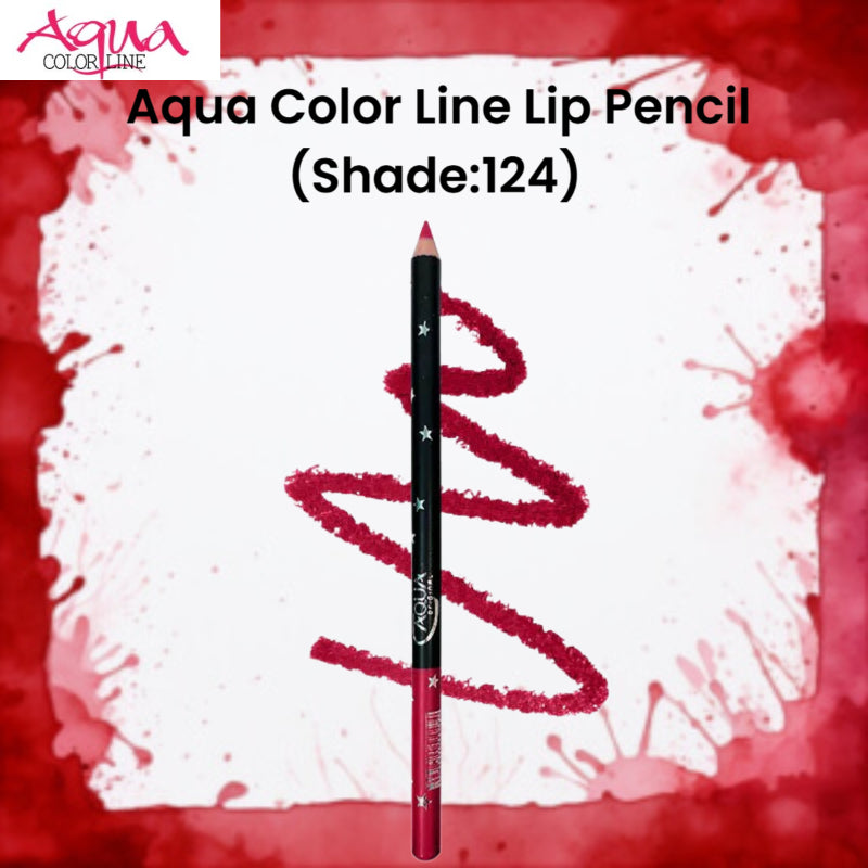 Aqua Color Line Lip Pencil (Shade:124)