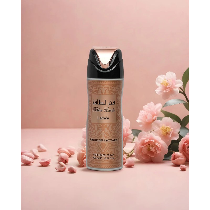 Fakhar Lattafa Women Rose Body Spray 200ml - Long Lasting Floral Fragrance & All-Day Freshness