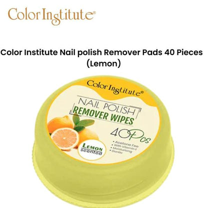 Color Institute Nail polish Remover Pads 40 Pieces (Lemon)
