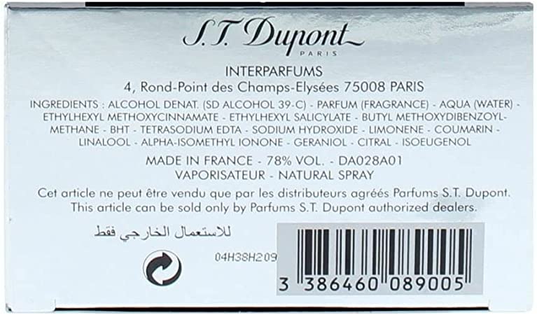 Aris Perfumes S.T. Dupont Be Exceptional For - perfume for Men Eau de Toilette, 100 ml
