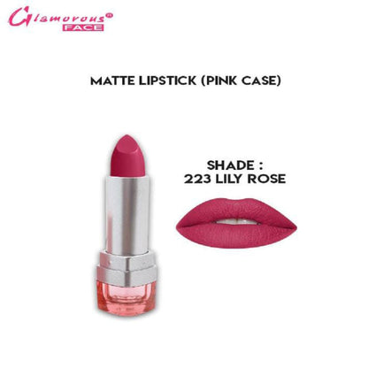 Glamorous Face Matte Lipstick Vitamin E & Aloe Vera Extracts (shade 223) (Lily Rose)
