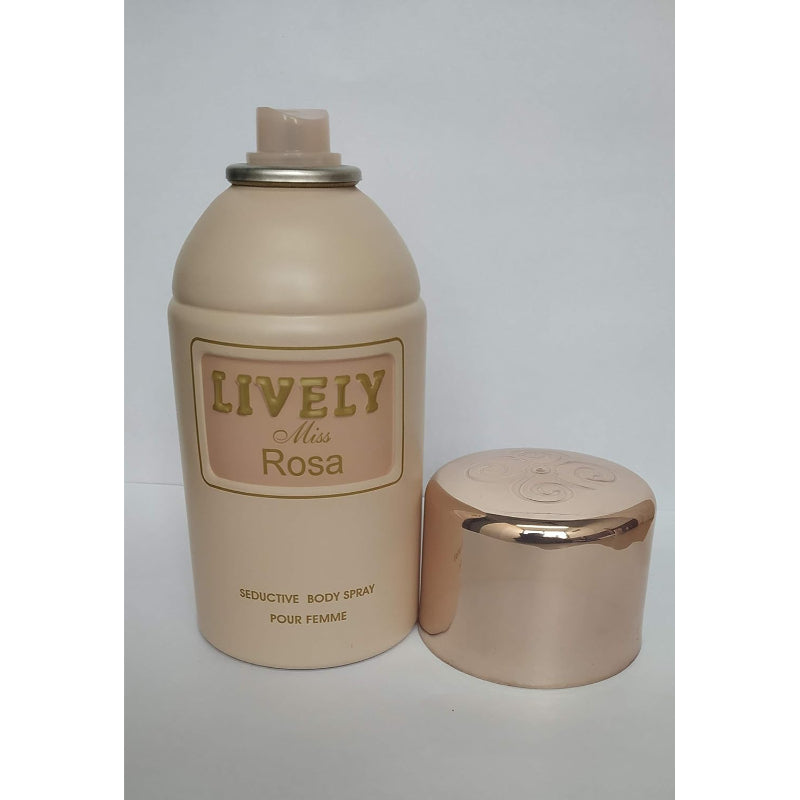 Lively Miss Rosa Seductive Body Spray Pour Femme 250ml Long-Lasting Fresh & Floral Fragrance