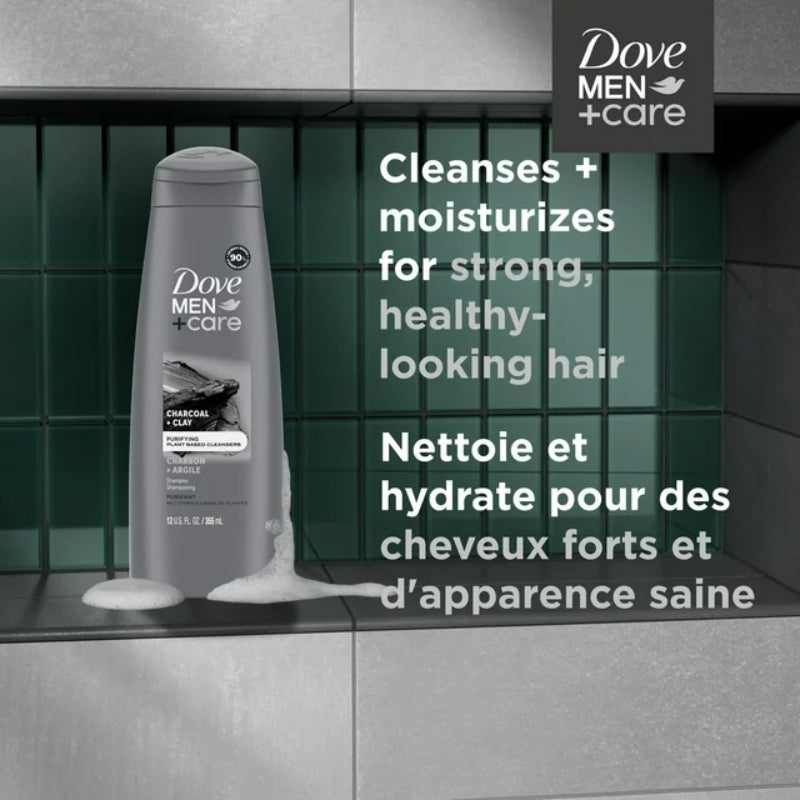 Dove Men+Care Charcoal + Clay Purifying Shampoo 355ml