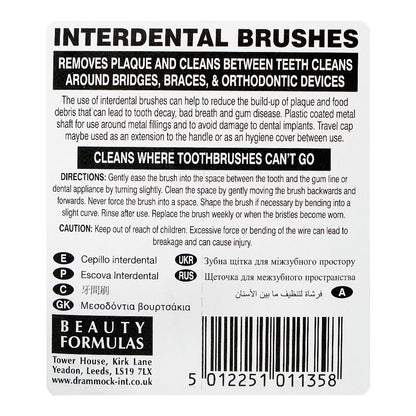 Beauty Formulas BF INTERDENTAL BRUSHES 0.60MM: 6 Pack