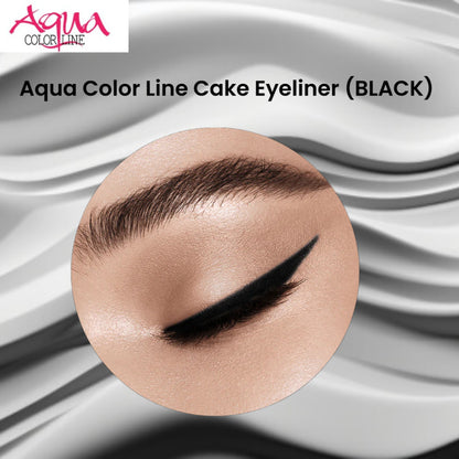 Aqua Color Line Cake Eyeliner (BLACK)
