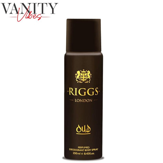 Riggs London Oud Perfumed Deodorant Body Spray 250ml Long-Lasting Rich & Exotic Fragrance