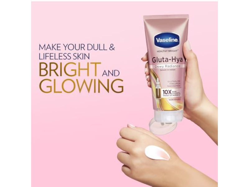 Vaseline Dewy Radiance Gluta-HYA Lotion Serum Burst 330ml - Instant Glow & Bright Skin