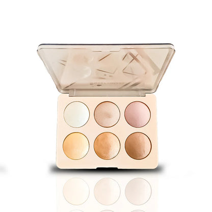 Color Institute 6 in 1 Terra cotta blushon & Highlighter Kit (Shade:01)
