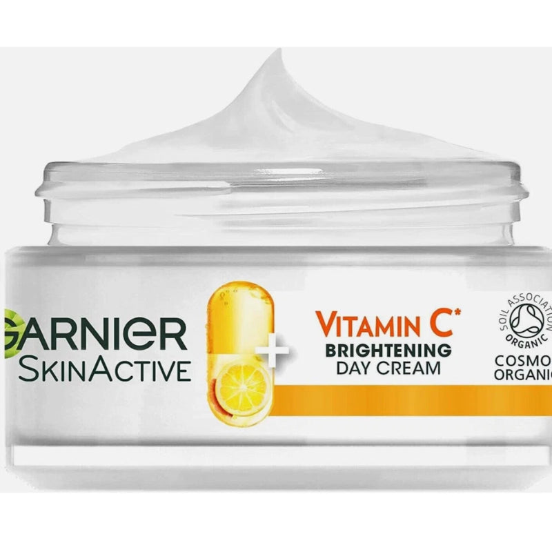 Garnier SkinActive Vitamin C Brightening Day Cream 50ml - Revives Dull Skin & Boosts Natural Glow