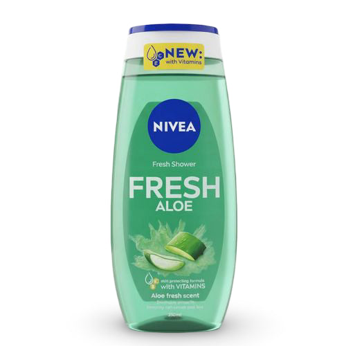 Nivea Fresh Shower Fresh Aloe Aloe Fresh Scent 250ml - Refreshing Body Wash for Soft, Hydrated & Smooth Skin
