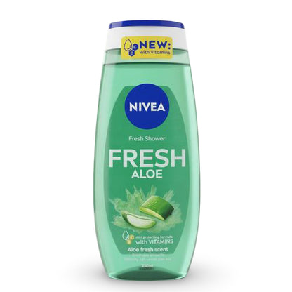 Nivea Fresh Shower Fresh Aloe Aloe Fresh Scent 250ml - Refreshing Body Wash for Soft, Hydrated & Smooth Skin