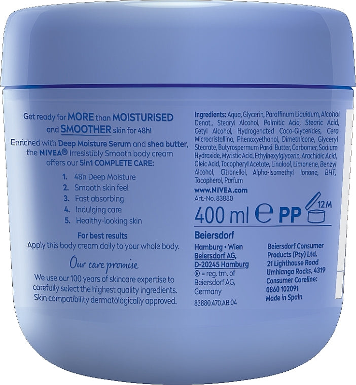 Nivea Irresistibly Smooth Body Cream 400ml
