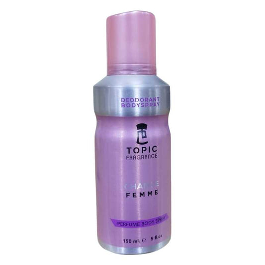 Topic Fragrance Chance Femme Perfume Body Spray 150ml Long-Lasting Elegant Fragrance for Women