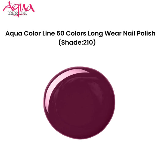 Aqua Color Line 50 Colors Long Wear Nail Polish (Shade:210)