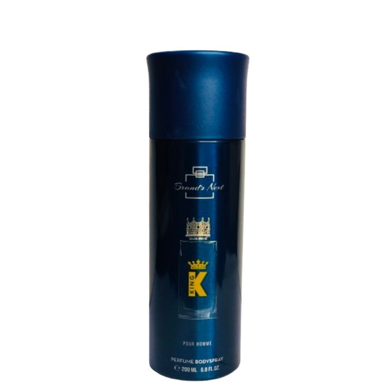 Brand’s Next King Pour Homme Perfume Body Spray 200ml Long-Lasting Masculine Fragrance