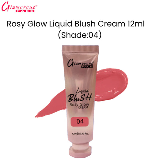 Glamorous Face Rosy Glow Liquid Blush Cream 12ml (Shade:04)
