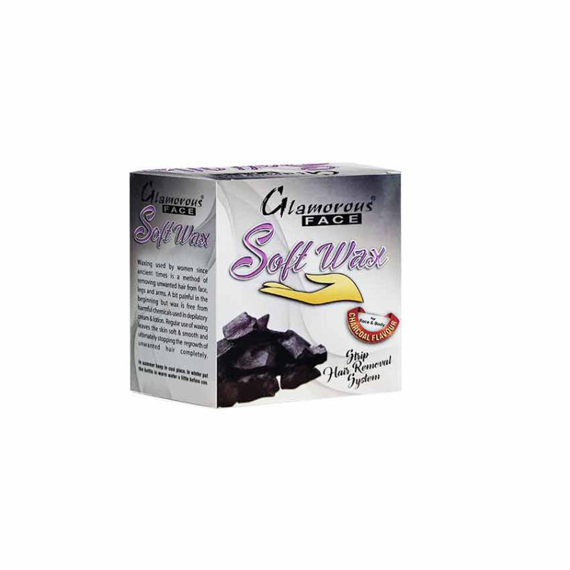 Glamorous Face Soft Wax 125 gm (Charcoal)