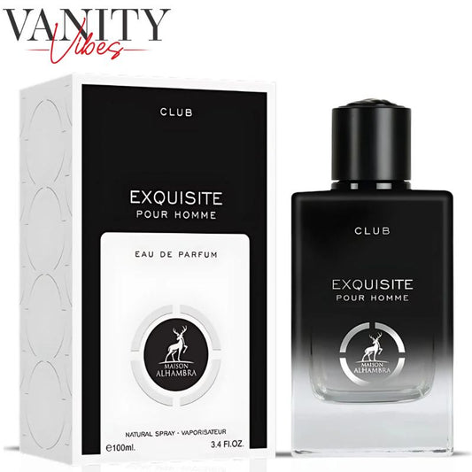 Exquisite Club Pour Homme Eau De Parfum Spray 100ml by Maison Alhambra Long-Lasting Elegant & Masculine Fragrance