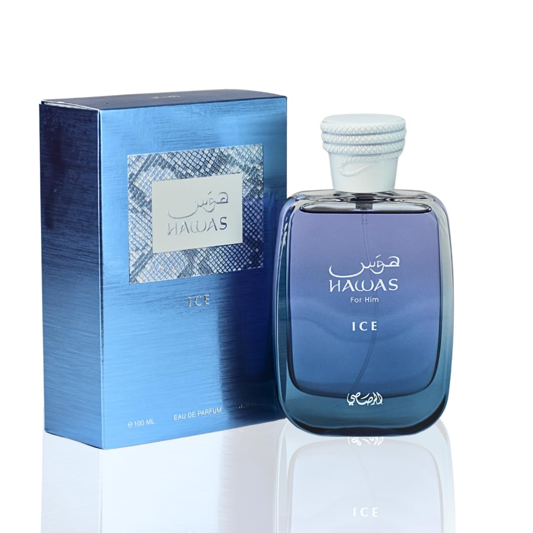 Rasasi Hawas Ice Eau de Parfum Spray for Men 100ml Refreshing & Long-Lasting Masculine Fragrance