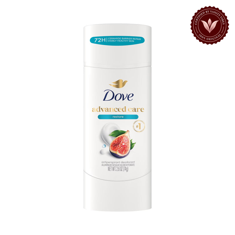 Dove Advanced Care Restore Antiperspirant Deodorant Stick 74g — alternate view, white background