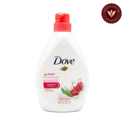 Dove Go Fresh Revive Pomegranate & Lemon Verbena Body Wash 550ml — alternate view, white background