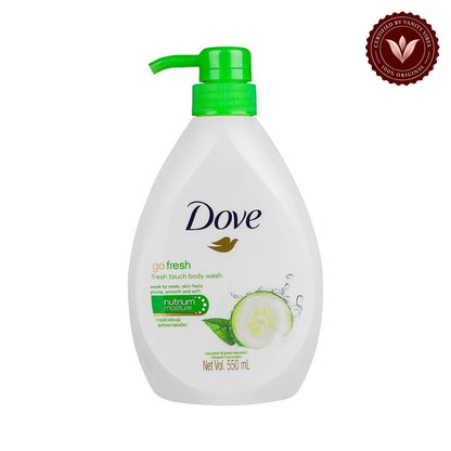 Dove Go Fresh Touch Body Wash Cucumber & Green Tea 550ml — alternate view, white background