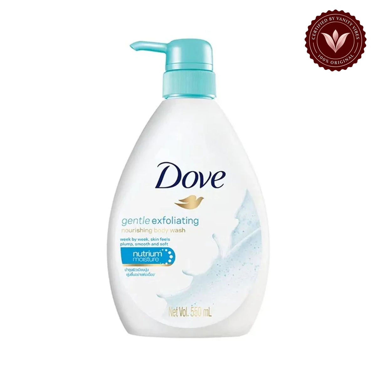 Dove Gentle Exfoliating Nourishing Body Wash — alternate view, white background