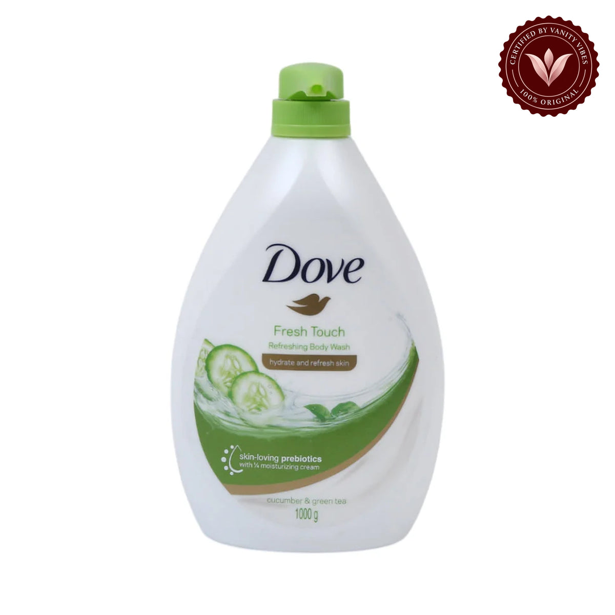 Dove Fresh Touch Refreshing Body Wash 1000g — front view, white background