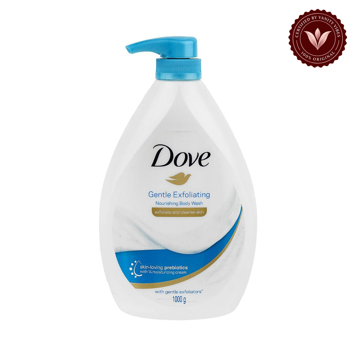 Dove Gentle Exfoliating Nourishing Refreshing Body Wash 1000g — front view, white background