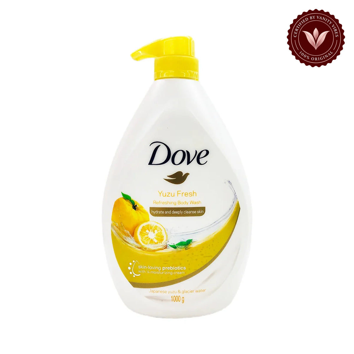 Dove Yuzu Fresh Refreshing Body Wash 1000g — alternate view, white background