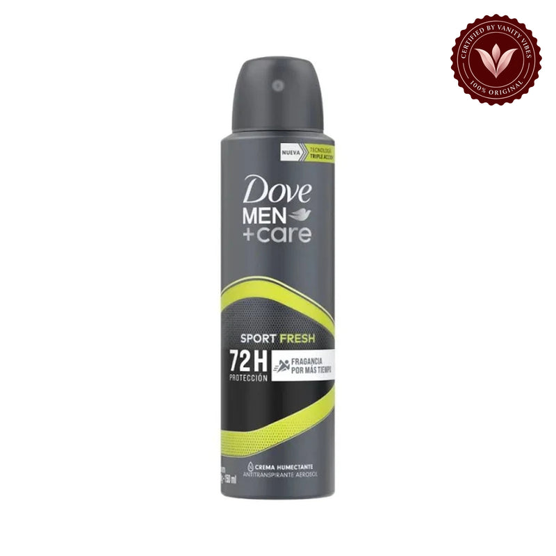 Dove Men + Care Sport Fresh 72H Anti-Transpirant Deodorant Spray 150ml — front view, white background