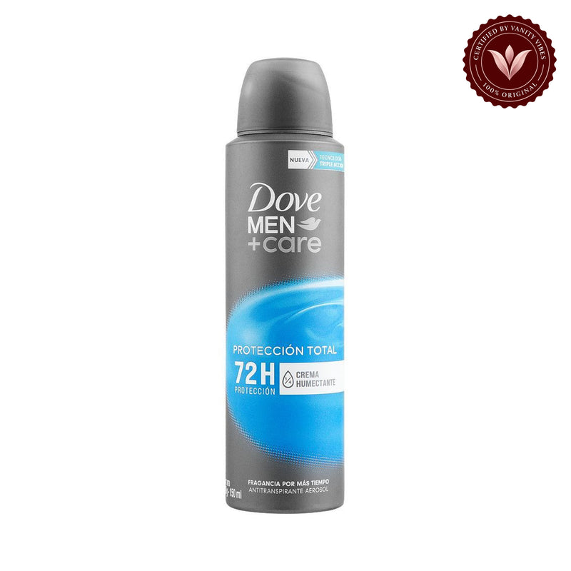 Dove Men + Care Proteccion Total 72H Anti-Transpirant Deodorant Spray 150ml — front view, white background