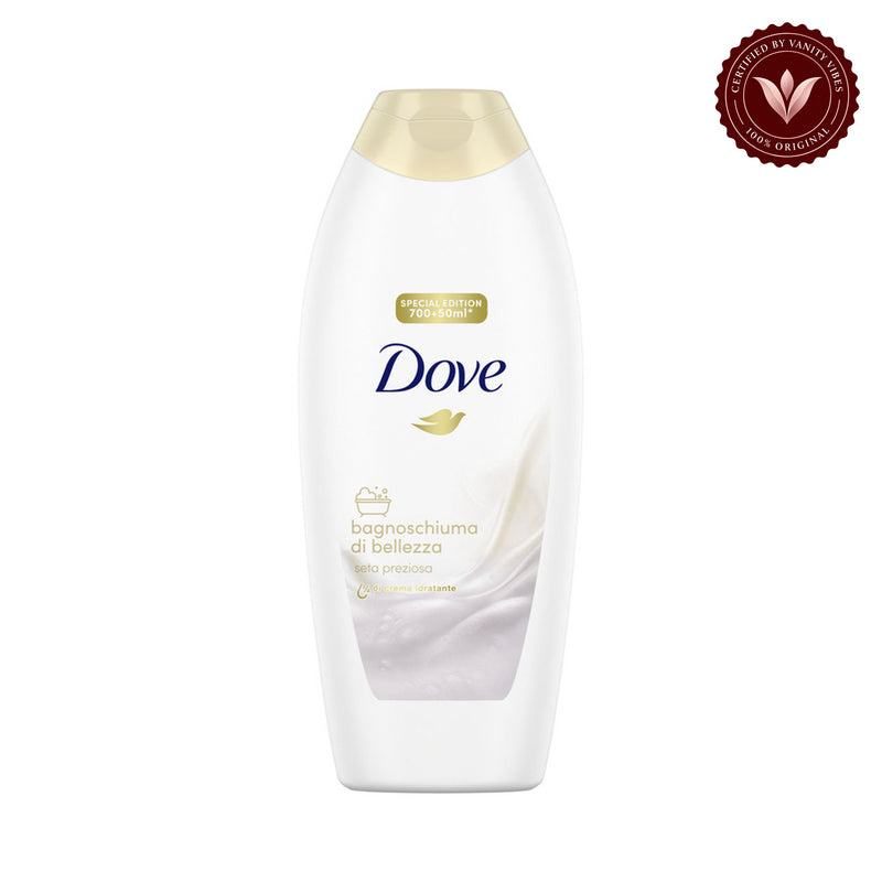 Dove Bagnoschiuma Di Bellezza Seta Preziosa (Shower Gel) 700 + 50ml — alternate view, white background