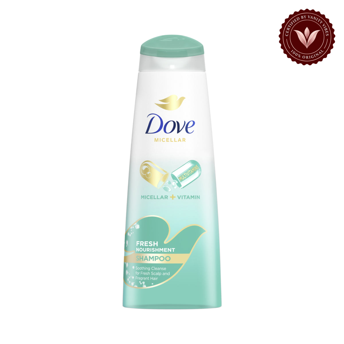 Dove Nutritive Solutions 48hr Freshness Fresh Nourishment Shampoo 340ml — front view, white background