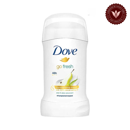 Dove Go Fresh Pear & Aloe Vera 48H Anti-Perspirant Stick 40g — alternate view, white background